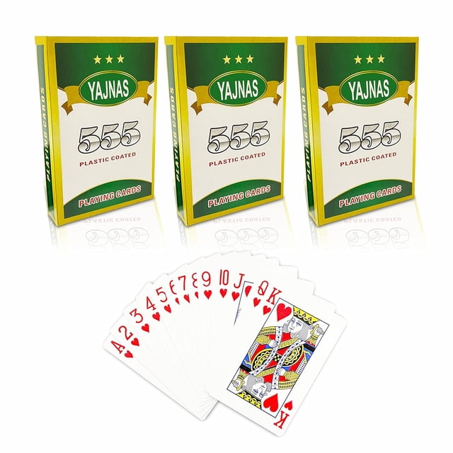 Yajnas Cartes à Jouer Multicolores Ensemble de 3 / pour Adulte - Jeux de Cartes Pocker, Jeux de Cartes à Jouer Rami - les Cartes à Jouer Sont Hautement Durables et Longue Durée / Cartes à Jouer
