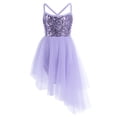 thumbnail image 1 of Oyolan Camisole à Sequins pour Filles, Robes de Danse Ballet, Jupe Tutu Violette 5-6, 1 of 7
