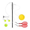 thumbnail image 1 of DYNWAVECA Tennis Training Aid Tetherball Set Ball and Rope with Pole Beginners Swing Practice Rebounder for Park Indoor Outdoor Outdoor, 1 of 10