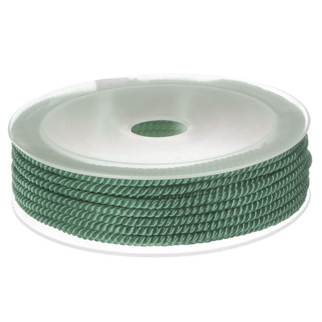 Unique Bargains Twisted Nylon Twine Thread Beading Cord 3mm 7M/23 Feet Extra Strong Braided Nylon String, Morning Blue