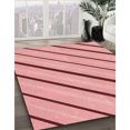 thumbnail image 3 of Ahgly Company Tapis Rond Lavable en Machine Intérieur Transitionnel Rose Pastel, 4 Pieds Rond, 3 of 7