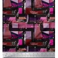 thumbnail image 1 of Soimoi Silk Fabric Patchwork Color Block Printed Craft Fabric by the Yard 42 Inch Wide, 1 of 3