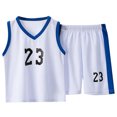 thumbnail image 1 of Ensemble d'Été pour Enfants : Camisole de Basketball et Shorts - Séchage Rapide, Sans Manches, Bretelles Ajustables, 1 of 5