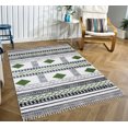 thumbnail image 4 of Casavani Block Printed Green Rug For Living Room 4'x6' Moroccan Cotton Area Rugs, 4 of 6
