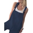 thumbnail image 3 of LUXUR Ladies Jumpsuits Solid Color Romper Sleeveless Overalls Classic Trousers With Pockets One Piece Pants Blue M, 3 of 4
