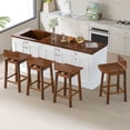 thumbnail image 4 of Costway 24.5" Counter Height Bar Stools Set of 4 with Footrest Solid Rubber Wood Legs, 4 of 10