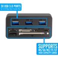 thumbnail image 3 of Kingwin KWCR-801U3 Lecteur de Carte USB 3.0 Mini Combo, 3 of 5