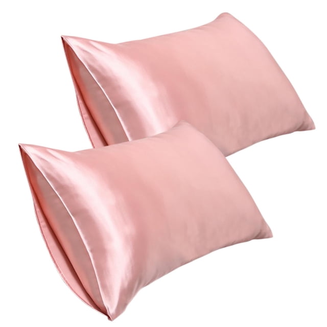 Yhmxh Pillow Covers Throw Pillow Covers Pillow Protector 20*30 Inch Satin Pillowcase,Imitation Silk Pillowcase (2pc) Cushion Sheath