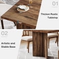 thumbnail image 5 of Tribesigns 63" Dining Table, Rustic Wood Dinner Eating Table for Kitchen, Dining Room, Walnut, 5 of 5