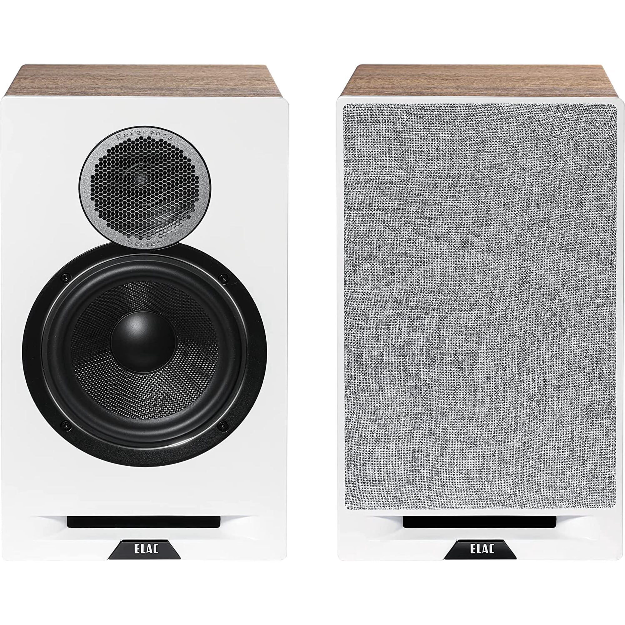 ELAC Debut Reference DBR62-W Bookshelf Speaker (White/Oak Pair