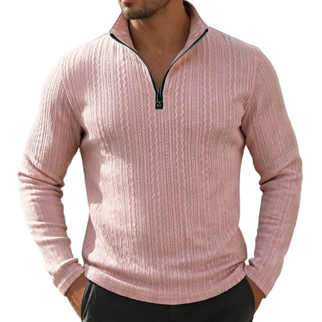 Men's Zipper Front Sweatshirt Jacket with Embroidered Detail for Everyday Casual Comfort and Versatile Fall Styling
