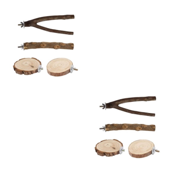 Wweixi 4piece Pet Parrot Perch - Jumping Spot And Grinding Tool And Claws Can Be Ground And Can Also Be Used As A as shown 1 2Set