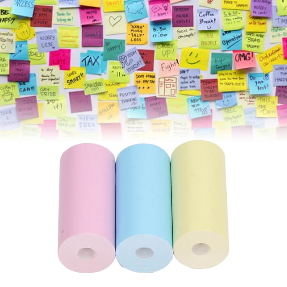 Thermal Print Paper Roll, Inkless Printing Effect Thermal Printer Paper 57x25mm Easy Installation for Photo