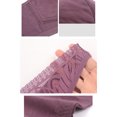 thumbnail image 5 of Virmaxy Womens Wireless Bra Oversized Soft Cotton Cup with No Steel Ring Cover Front Zipper Printing Chest Lifting Side Collection and Beautiful Back Underwear Purple XXXXXXL, 5 of 5