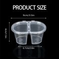 thumbnail image 3 of Oleegame 2PC Kids Snack Boxes For School Double Condiment Containers With Lids Double Compartment Condiment Containers 2 Compartment Condiment Containers Travel 50pcs Clear, 3 of 9