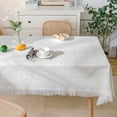 thumbnail image 2 of Outdoor Dining Table Tablecloth Wrinkle Table Cloth Kitchen Dining Room Decoration Fabric Table Cover for Holiday Party Dinner Multiple Sizes Available Table Cloths for Parties, 2 of 8