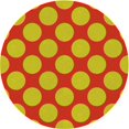 thumbnail image 1 of Ahgly Company Machine Washable Indoor Square Transitional Neon Red Area Rugs, 3' Square, 1 of 7