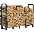 thumbnail image 1 of Firewood Rack Outdoor ft Heavy Duty Logs Holder for Indoor Fireplace Metal Wood Pile Storage Stacker Organizer Matte, 1 of 7