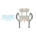 thumbnail image 4 of NOVA Medical Products Shower & Bath Chair with Back & Arms & Hygienic Design, White, 1 Count, 4 of 4