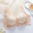 thumbnail image 2 of Virmaxy Soutien-Gorge Sans Fil pour Femmes Aguichant Mince en Dentelle Soutien-Gorge Rassemblant Sans Armature Confortable Fixe Ajustable Collection de Poitrine Coton Beige TG, 2 of 7