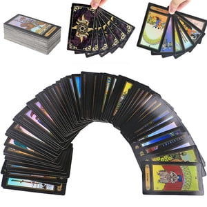 POINTERTECK 78 Tarot Deck Tarot Cards with Guidebook Tarot Cards Future Telling Game for Beginners and Professional Player Holographic Tarot Cards Artwork for Divination