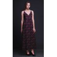 thumbnail image 4 of Bimba Robe Longue Maxi d'Été pour Femmes Teinture sur Nœuds Imprimée à Col en V Tenue de Villégiature de Vacances-TP, 4 of 5