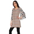 thumbnail image 2 of Moomaya Kurtis Courtes en Poly-Crêpe pour Femmes, Robe à Manches Kimono Imprimée, Haut Indien, 2 of 5