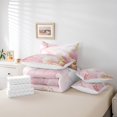 thumbnail image 4 of YST Pink Marble 7-Piece Bedding Set, Watercolor Painting King Size Comforter Set, Modern Abstract Artwork, 4 of 4