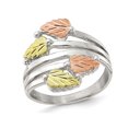thumbnail image 1 of Sterling Silver Black Hills Leaves Bypass Ring, 1 of 4