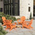 thumbnail image 2 of Chaise Adirondack Classique d'Extérieur (Ensemble de 4) en Orange, 2 of 8