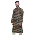 thumbnail image 4 of Atasi Kurta Imprimé pour Hommes Col Mandarin Popeline de Coton Kurta Chemise Décontractée, 4 of 7