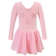 thumbnail image 3 of Cowsor Justaucorps de Base à Manches Longues pour Filles avec Jupe, Robe Tutu de Danse Ballet pour Enfant, 3 of 4