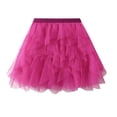 thumbnail image 1 of Solid Color Layered Mesh Fairy A-Line Skirt for Women, 1 of 6