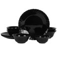 thumbnail image 1 of Ultra By Gibson Bandini 12 Piece Dinnerware Set, Black, Opal Glass, 1 of 9