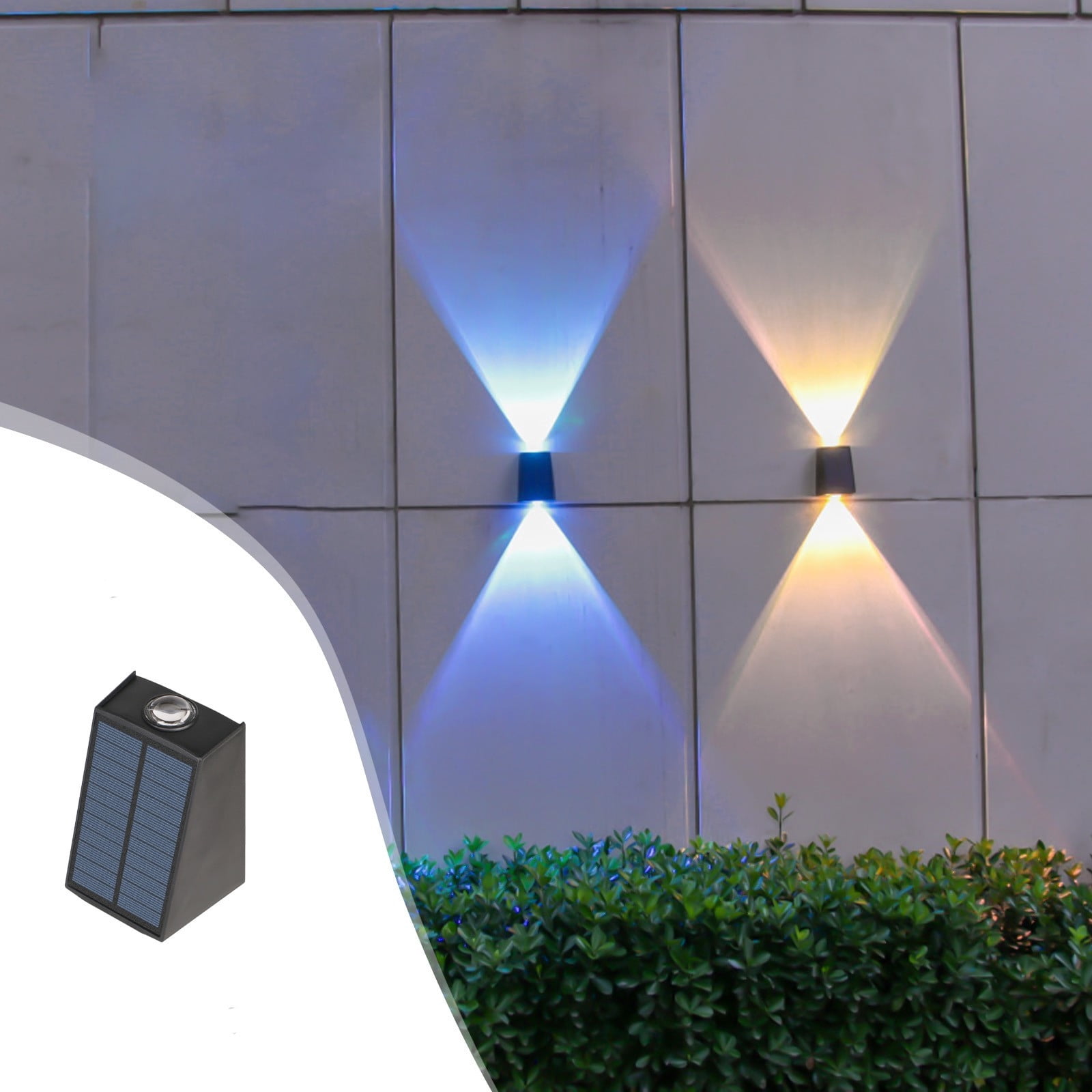 EGNMCR Outdoor Lights Patio Lights RGB LED Outdoor Solar Lights, Land-scape Spotlights, Garden Lights, Wireless Solar Powered Outdoor Lights/Lighting For Yard, Walkway Solar lamp
