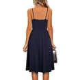 thumbnail image 4 of Drppepioner Robe d'Été Décontractée pour Femmes Rondes, Style Plage, Sans Manches, Col en V, Couleur Unie., 4 of 7