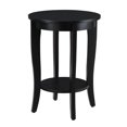 thumbnail image 1 of Convenience Concepts American Heritage Table d'Appoint Ronde pour Sofa et Canapé, Noir, 1 of 7