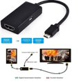 thumbnail image 1 of Adaptateur de Câble Micro USB vers HDMI-compatible MHL 1080P HD pour Téléphone Android. Nice B2T5, 1 of 8