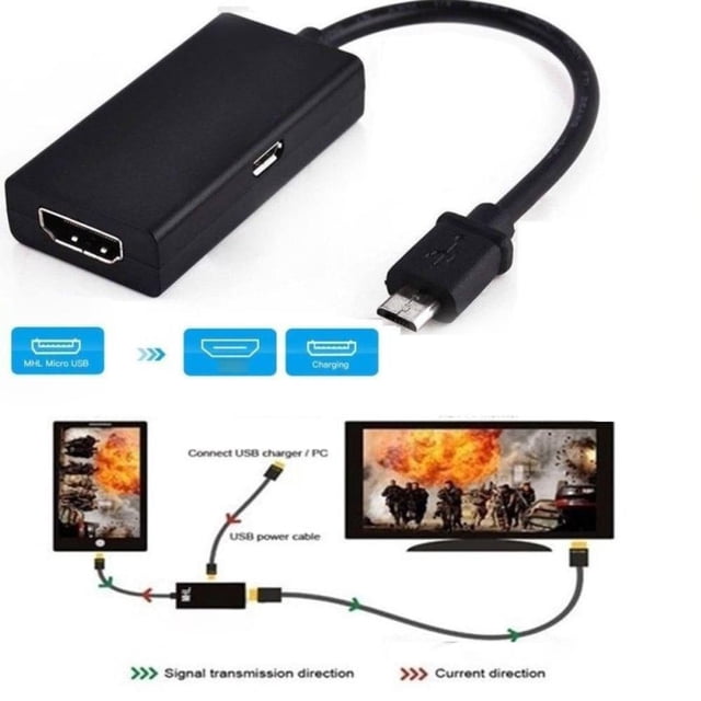 Adaptateur de Câble Micro USB vers HDMI-compatible MHL 1080P HD pour Téléphone Android. Nice B2T5