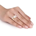 thumbnail image 2 of Miabella Freshwater Cultured Pearl Yellow Rhodium Plated Sterling Silver Multi-Row Ring, 2 of 5