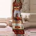 thumbnail image 1 of SMihono Robe Maxi Bohème d'Été pour Femmes Grande Taille Mode Féminine Sexy Sans Manches Imprimée Col en V Ample Robe Longue de Plage, 1 of 5