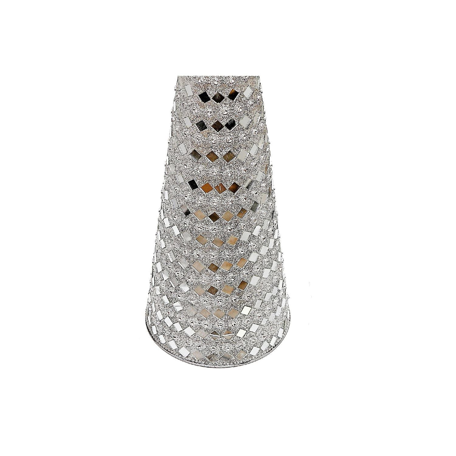 Christmas 18 Cone Tree Silver Diamond