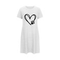 thumbnail image 4 of Rbaofujie Chemise de Nuit pour Femme Chemise de Nuit Courte Surdimensionnée pour Femme Robe Imprimée à Col Rond et Manches Courtes Vêtement de Nuit pour Femme, 4 of 4