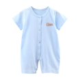 thumbnail image 1 of Tumotour Rompers for Toddler Outfits Soft Fashion Button Down Newborn Clothes Spring Casual Short Sleeve Jumpsuits Solid Color Onesie Bodysuits for Infant Baby Boy Girl, 1 of 3