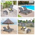 thumbnail image 4 of Goplus Outdoor Lounge Chair Chaise Reclining Aluminum Fabric Adjustable Gray, 4 of 10