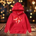 thumbnail image 2 of HNMKIU Sweat à Capuche pour Filles Saint-Valentin pour Enfants, 2 of 4