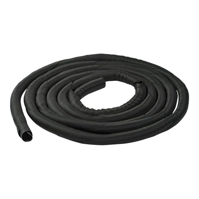 StarTech.com 15' (4.6m) Cable Management Sleeve, Flexible Coiled Cable Wrap, 1-1.5" diameter Expandable Sleeve, Polyester Cord Manager/Protector/Concealer, Black Trimmable Cable Organizer - Cable & Wire Hider (WKSTNCM2) - Cable concealer - black - 15 ft