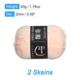 thumbnail image 2 of Unique Bargains Fil Acrylique Abricot, Lot de 2, 50 g Chacun, 2 of 7