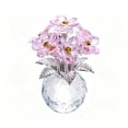 thumbnail image 2 of Glass Crystal Flower Vase Ornament, Sparkly Floral Figurine for Home or Car Decor, 10.4 x 6.9 x 6.9 cm, Multicolor, 1 pc, 2 of 6