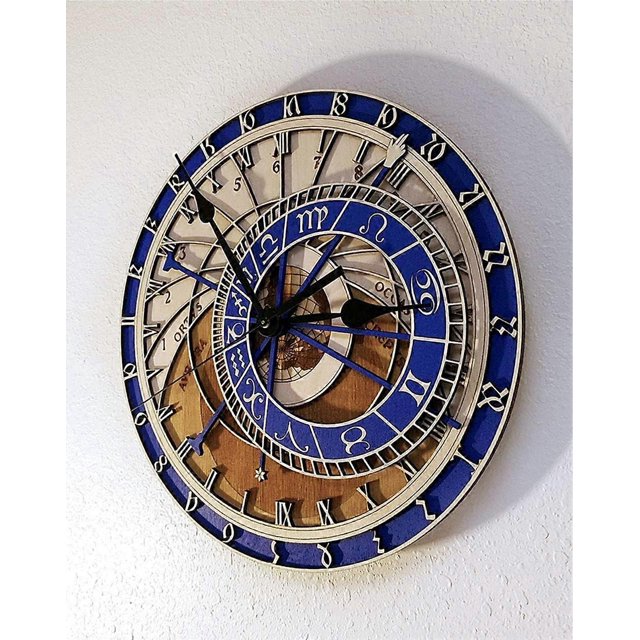 12 Inch Prague Astronomical Wall Clock 12 Silent Quartz Clocks Constellation Living Room Clock
